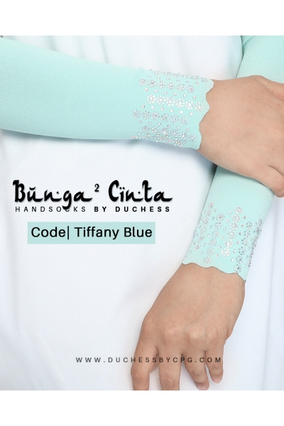 DUCHESS BUNGA-BUNGA CINTA HANDSOCKS - TIFFANY BLUE